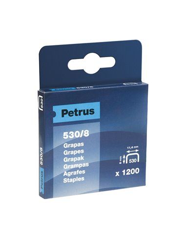 Caixa de 1200 Agrafos Mod. 530/8mm 77514 Petrus