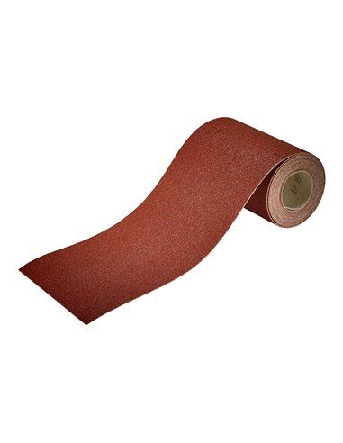 Rollo de papel abrasivo adhesivo para madera/metal grano: 80 dimensiones: 115x4000x1mm (ancho x fondo x alto) peso: 0,277 kg 174