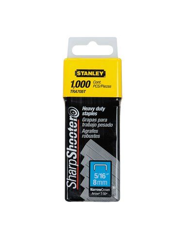 Caixa STANLEY de 1000 Grampos Tipo G (4/11/140) 8mm (1-TRA705T)