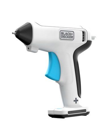 Pistola de cola 3,6v bcgl115-xj black+decker. pistola de cola 3,6v, diámetro de la barra de cola 7mm, luz led, batería integrada