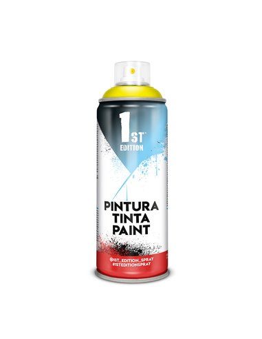 Pintura en spray 1st edition 520cc / 300ml mate amarillo limón ref 642. pintura en spray de formulación alquídica en colores mat