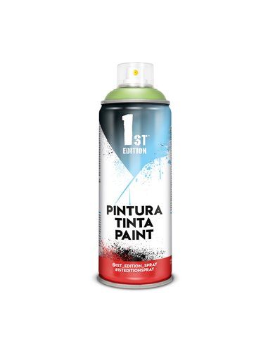 Pintura en spray 1st edition 520cc / 300ml mate verde pistacho ref 650. pintura en spray de formulación alquídica en colores mat