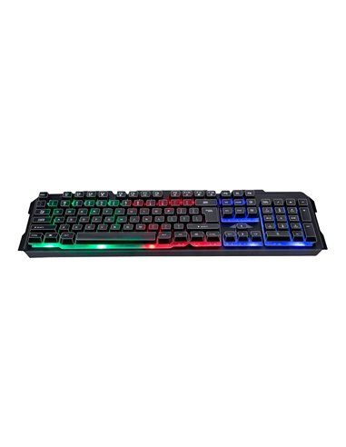 Teclado gaming qwerty luz rgb no fear