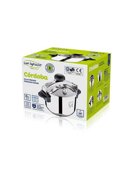OLLA A PRESIÓN 22cm 6l ACERO INOX CORDOBA SG1511 SAN IGNACIO
