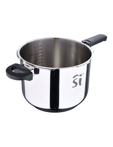 Olla a presión 22cm 6l acer. inox creta sg-1523 san ignacio. olla compatible con inducción. la olla es apta para las cocinas de 