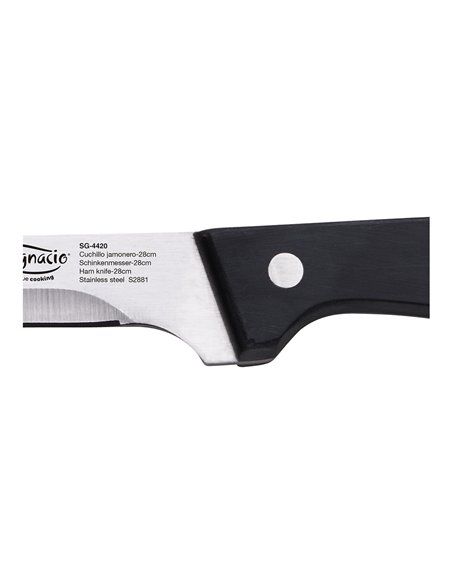 Cuchillo jamonero 28cm acero inox expert san ignacio. los cuchillos san ignacio, son conocidos por la calidad de sus materiales,