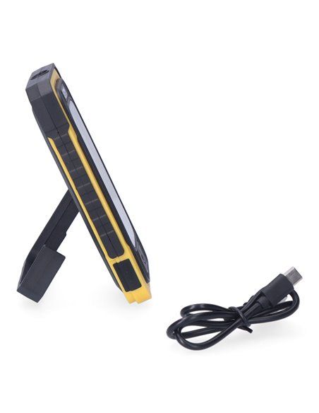 torcia led solare ricaricabile con gancio e magnete cob 10w 750lm edm