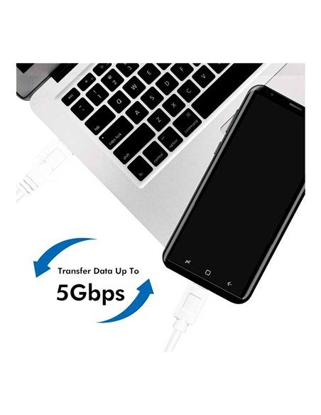 CABLE CARGA+DATOS USB A-C 1m SMARTPHONE ANDROID LOGILINK