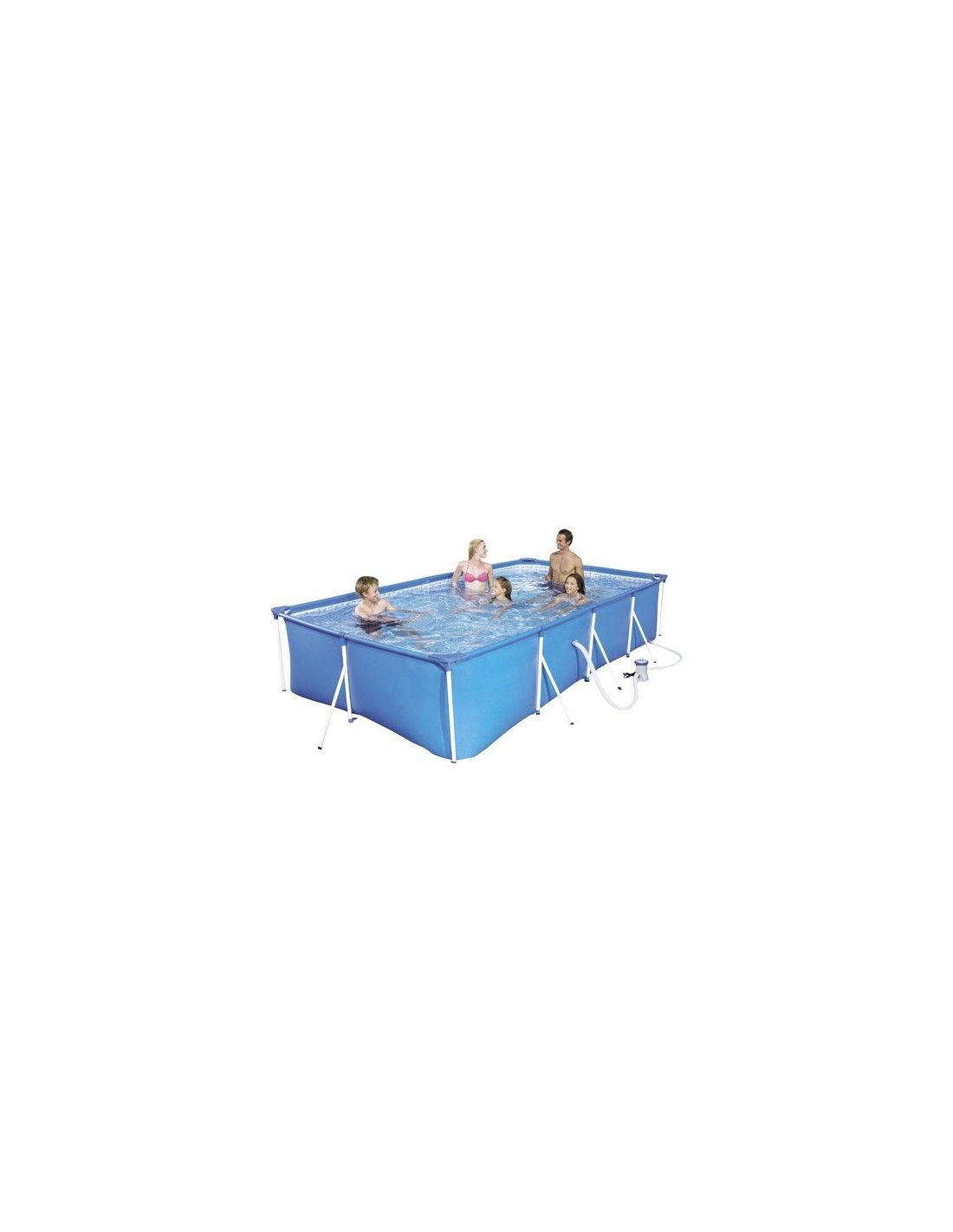 ▷🥇 distribuidor piscina rectangular con depuradora 400x211x81cm