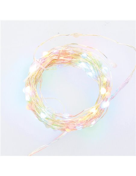 Guirlanda de fio LED 9,9M com USB + controle remoto 32 funções 6W RGB