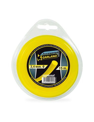 S.de. Ligne de distribution pour débroussailleuse 15m ø2.4mm rond 71021r1524 guirlande