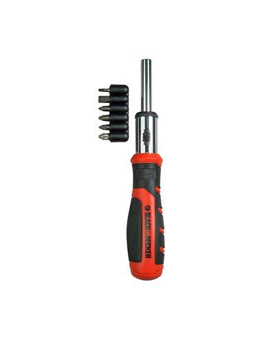 S.de. ensemble multibit à cliquet +6 bits bdht0-62129 black+decker