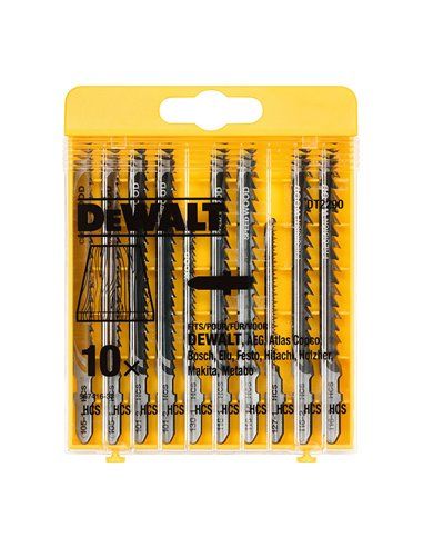 Conjunto DEWALT de 10 lâminas de serra vertical para madeira (DT2290-QZ)