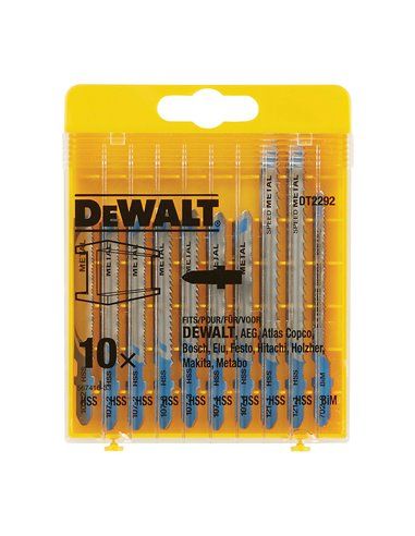 Conjunto DEWALT de 10 lâminas de serra vertical para metal (DT2292-QZ)