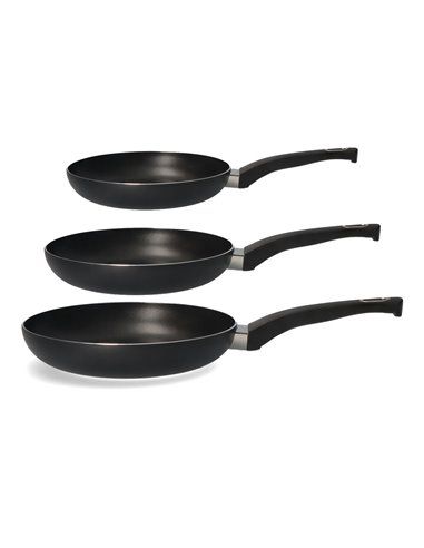 Conjunto de 3 Panelas Antiaderentes "BASIC LINE" Cozinha Gourmet