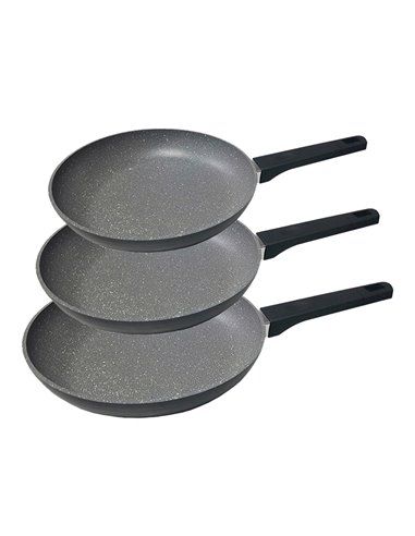 Conjunto de 3 Panelas Antiaderentes "Linha Profissional" Cozinha Gourmet