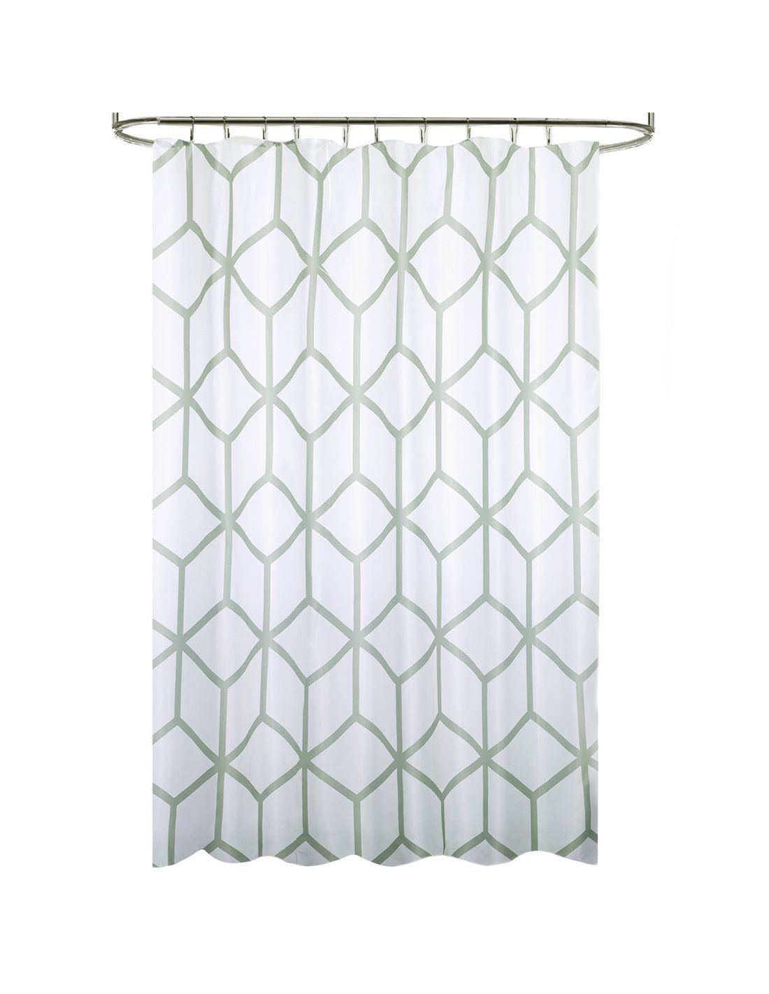 Tenda doccia in tessuto geometrico 180 x 200 cm. Impermeabile
