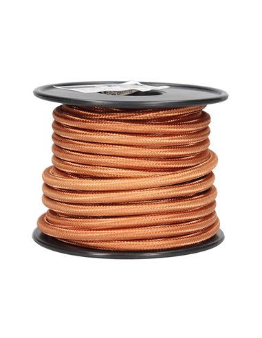 Cable textil liso 10M (2x0.75mm) Bronce