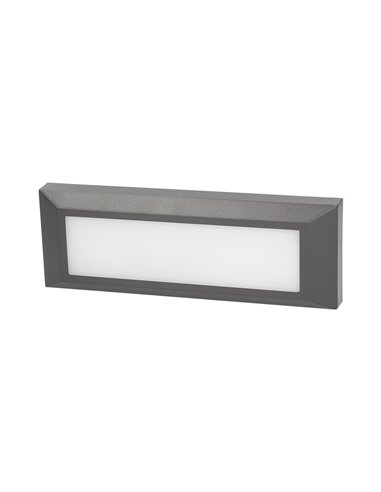 Aplique pared LED Serie Kuito 4W 3000 - 4000 - 6000K IP65 Gris antracita