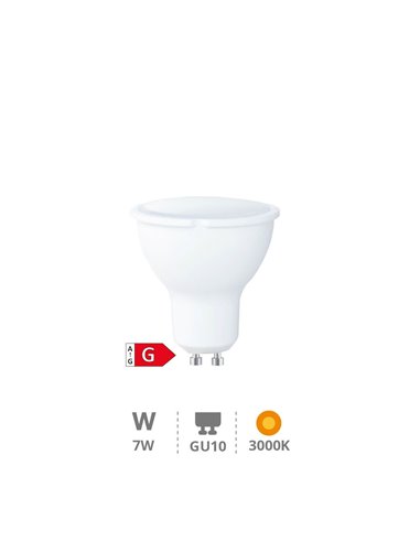 Lámpara LED dicroica 7W GU10 3000K regulable                                                        