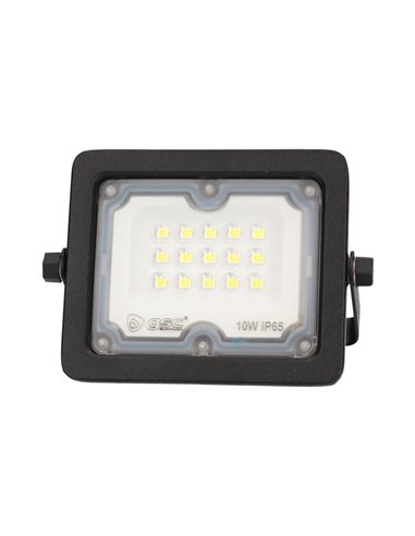 Refletor LED de alumínio 10W 4000K IP65 Preto