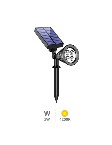 Estaca jardín solar LED Alezu 4200K IP67 regulable