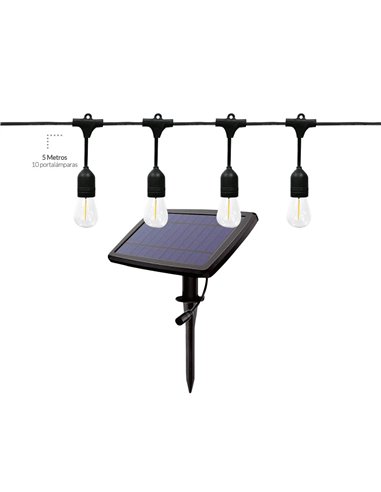 Kit de guirlanda decorativa solar Helem 5M 10 lâmpadas IP44