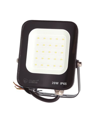 Proyector LED Serie Tandur 20W 6500K IP65 Negro