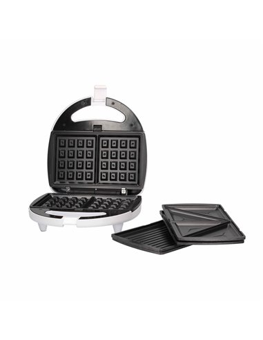 Sandwichera doble Pipu con 3 placas (clásica, grill y gofre) 750W