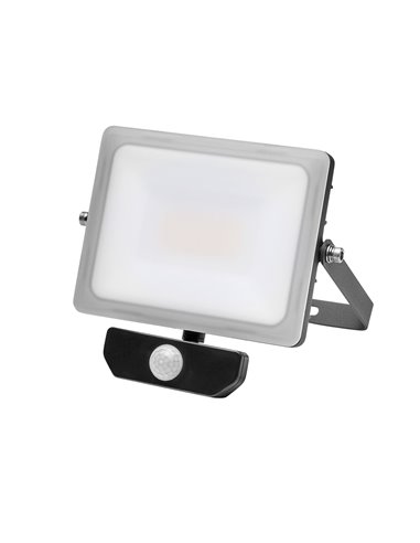 Foco Led Plano 30 Watt. Luz Blanca 4000º K  IP 65 2400 Lumenes Con Sensor de Presencia