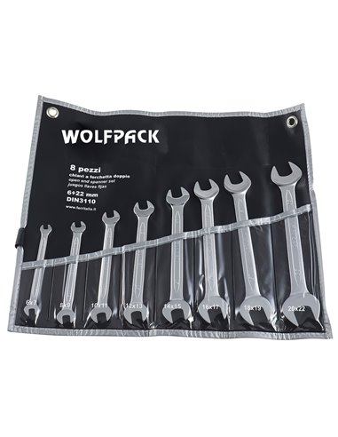 Juego Llaves Fijas Wolfpack Plus 8 Piezas