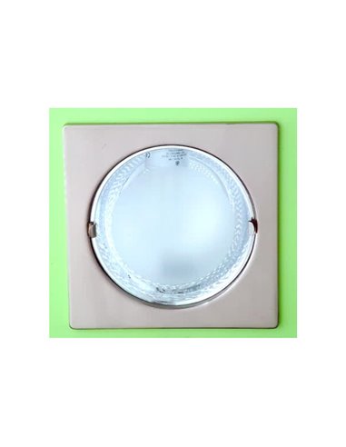 Downlight embutido 1xe27 9x18,8x18,8 Cm S/lâmpada quadrada níquel Corte 17d