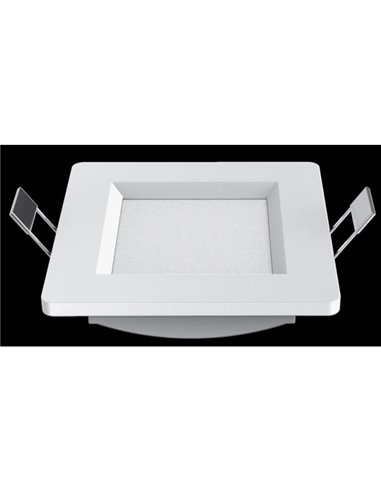 Downlight Led Intego Cuadrado 8w 330lm 3,2x11x11 Blanco 4000k Corte 9x9 Cm 