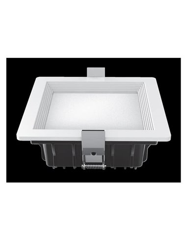 Downlight Led Intego Pro Cuadrado 21w 1130lm 6x14x14  Cm Blanco 6400k Corte 12x12 Cm