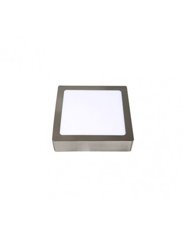 Downlight Superf.toba 12w 6500k Niquel Cuadrado 1080lm 3,5x17x17 Cm