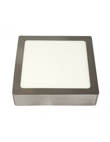 Downlight Superf.toba 24w 4000k Niquel Cuadrado 2040lm 3,5x30x30 Cm