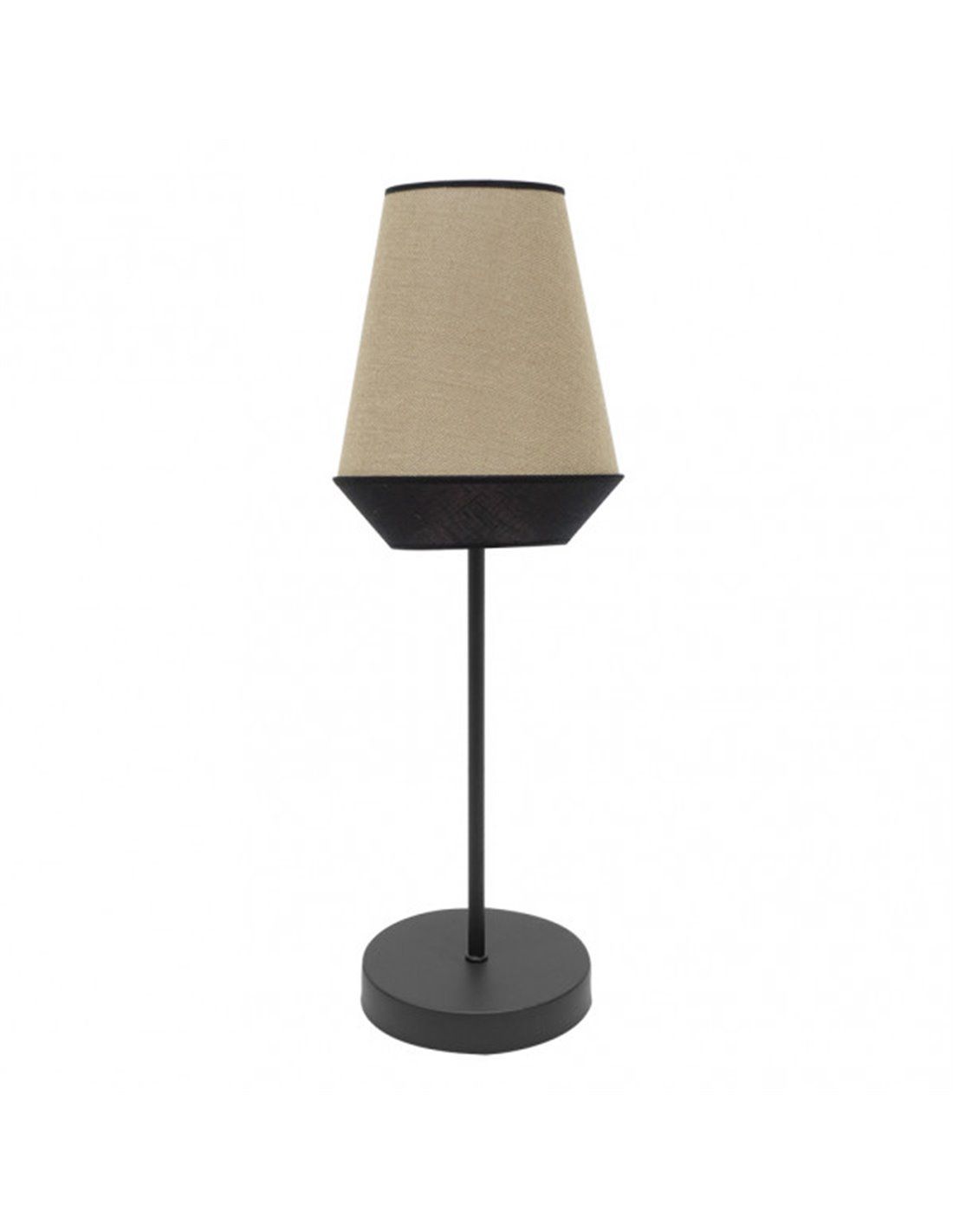 Lampada Da Tavolo Cappa Alta 1xe27 Saco/nero 74x25x25 Cm