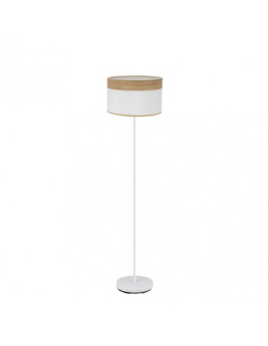 Cloe Pé de sala de estar 1xe27 branco/branco-madeira clara 162x40x40 cm