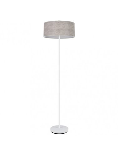 Pie Salon Jerte 1xe27  Blanco/cemento Gris 165x40x40 Cm