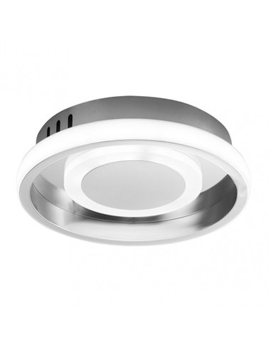 Plafon 20w 3000-4000-6000k Elma Cromo 5,5x21x21 Cm 1900 Lm C/memoria De Color De Luz