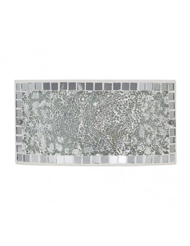 Aplique Rectang. Tenor 1xe27 Cromo Mosaico 17x32,5x6 Cm