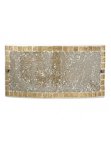 Aplique Rectang. Tenor 1xe27 Ambar Mosaico 17x32,5x6 Cm