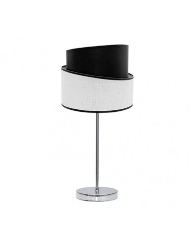 Hara Candeeiro de mesa 1xe14 Cromo/branco-preto 45x18x18 cm