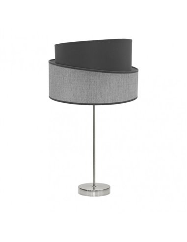 Sobremesa Alto Hara 1xe27 Niquel/gris 66x35x35 Cm