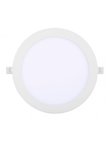 Downlight Obsidian 24w 6500k Branco Redondo 2040lm 2,5x30x30 Cm Corte 27,5 Cm