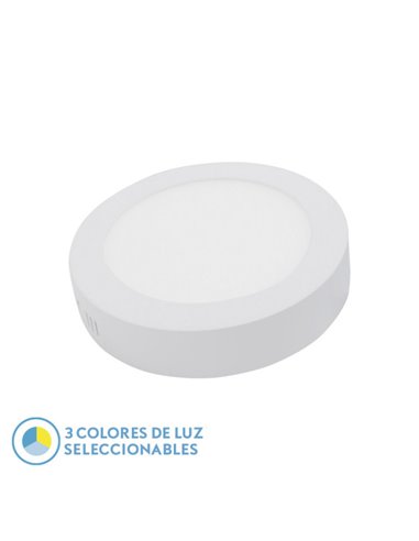 Downlight de superfície Diorito 18w 3000k-4000k-6500k Branco 1620lm 3,5x22x22 Cm