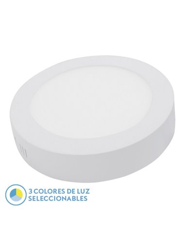 Downlight Superf.diorita 24w 3000k-4000k-6500k Blanco 2160lm 3,5x29x29 Cm