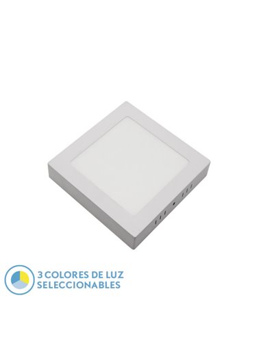 Downlight de superfície Gabbro 18w 3000k-4000k-6500k Branco 1620lm 3,5x22x22 Cm