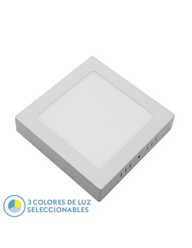 Downlight de superfície Gabbro 24w 3000k-4000k-6500k Branco 2160lm 3,5x29x29 Cm