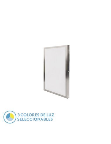 Panel Llano 36w 3000k-4000k-6500k 3,8x30x60 Cm Niquel 3600lm